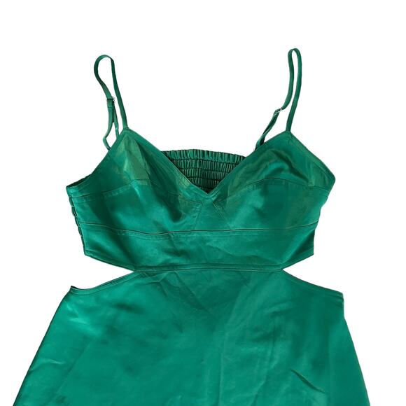 A.L.C. Blakely Cutout Satin Dress Spruce Green - Picture 5 of 11